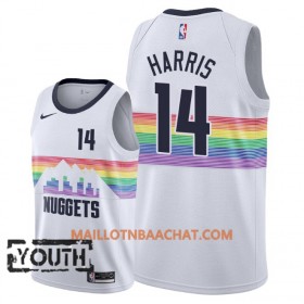Maillot NBA Denver Nuggets Gary Harris 14 2018-19 Nike City Edition Blanc Swingman - Enfant